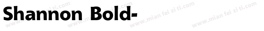 Shannon Bold字体转换